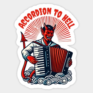 Accordion devil Sticker